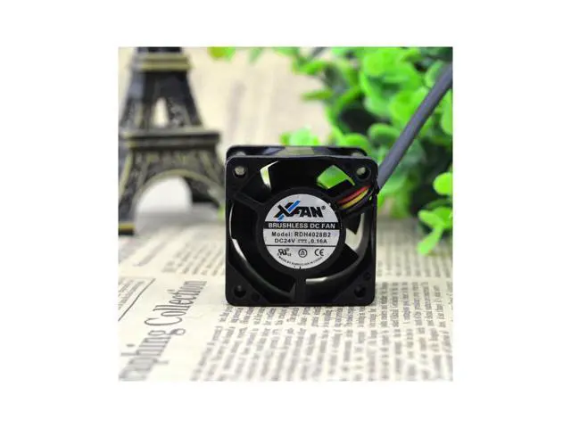 Alt view image 2 of 5 - RDH4028B2 4028 4CM 24V 0.16A 3-wire double ball cooling fan