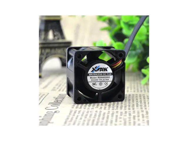 Alt view image 3 of 5 - RDH4028B2 4028 4CM 24V 0.16A 3-wire double ball cooling fan
