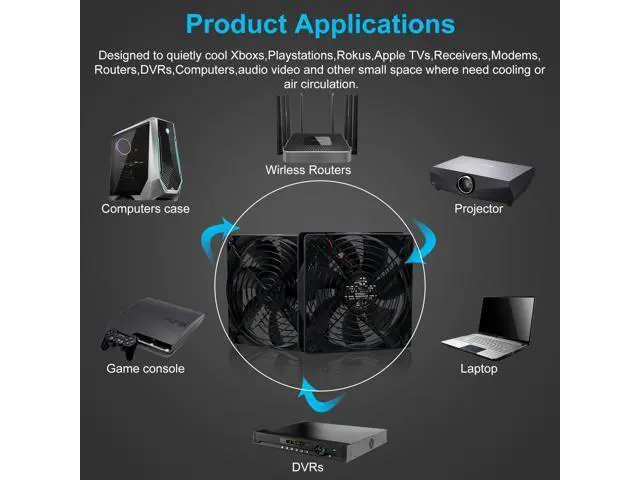 Alt view image 5 of 7 - NEW 120mm DC 5V USB Fan Mining Computer Chassis Workstation Radiator 12cm 120mmx25mm High Speed Router Server Cooling Fan SXDOOL SXD12025L05R