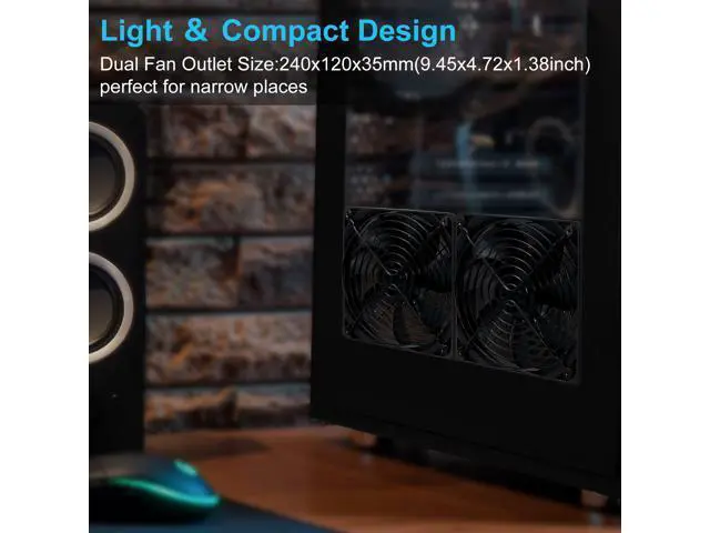 Alt view image 6 of 7 - NEW 120mm DC 5V USB Fan Mining Computer Chassis Workstation Radiator 12cm 120mmx25mm High Speed Router Server Cooling Fan SXDOOL SXD12025L05R