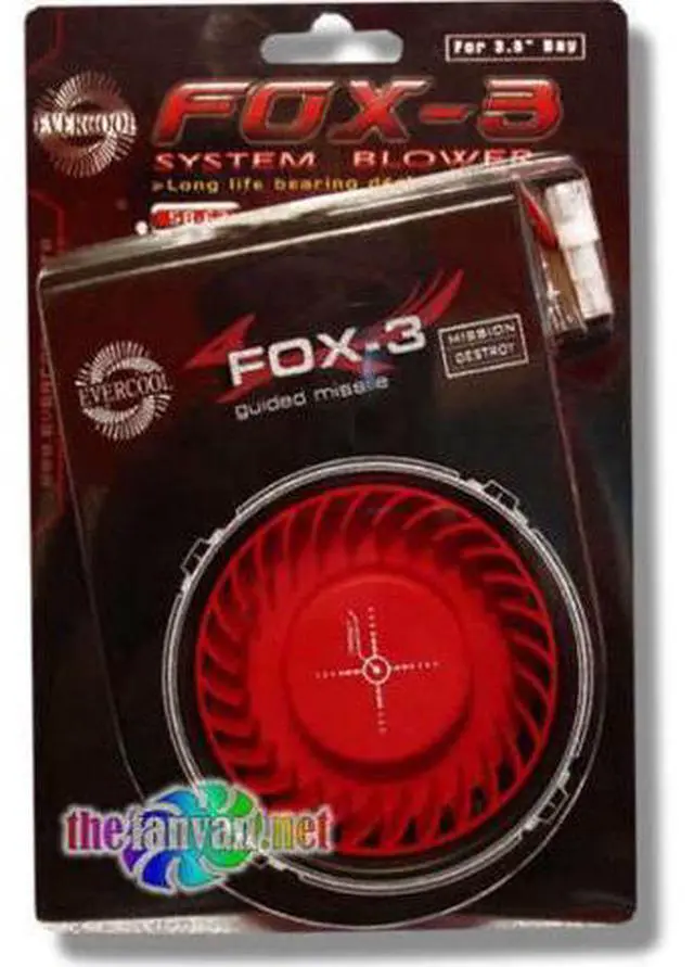 Main image of New Evercool SB-F3 "Fox-3" System Blower Fan for 3.5" Bay - Cool Your Hard Drive
