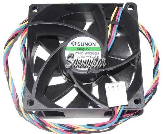 Main image of Square Cooler of SUNON 7025 PF70251VX-Q000-S99 with 12V 3.7W 4-Wires 4 Pins case fan cpu cooler