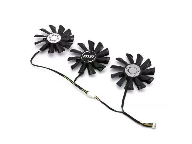 Alt view image 5 of 5 - For MSI GTX1080ti 1080 1070ti 1070 1060 980ti Dark Dragon Graphics Fan PLD09210S12HH DC12V 0.40A 4-wire cooler (3PCS/Lot)