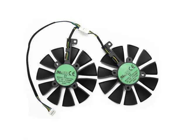 Alt view image 4 of 5 - 88mm T129215SU 0.50A For ASUS GTX1060 1070 Ti RX 470 570 580 Dual OC cooling fan a pair
