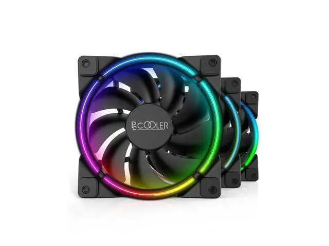 Alt view image 4 of 5 - 120mm Double HALO 3PIN RGB 4PIN PWM Quiet Fan For Computer Case Cooling CPU cooler Water cooling Replace Fan