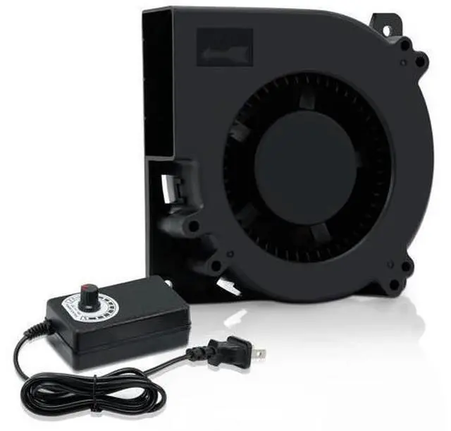 Main image of NEW 120mm Blower 12cm 120x120x32mm 12032 Centrifugal Cooling Fan w/ AC 120V 220V to 3V - 12V 2A with Speed Controller for Grow Tent SXDOOL SXD12032B12H Dual Ball