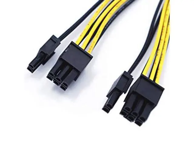 Alt view image 4 of 7 - 5-Pack PCI-E 8Pin to 2X 8 Pin (6+2) Power Splitter Cable for PCIE PCI Express Image Card Y - Splitter Extension Cable
