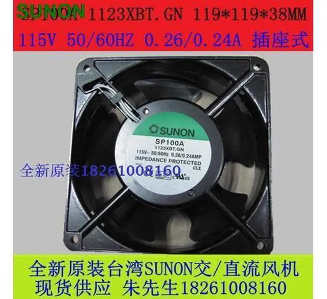 Main image of Sunon fan SP100A 1123XBT.GN 12CM 12038 120*120*38MM 1238 115V socket industrial cooling fan