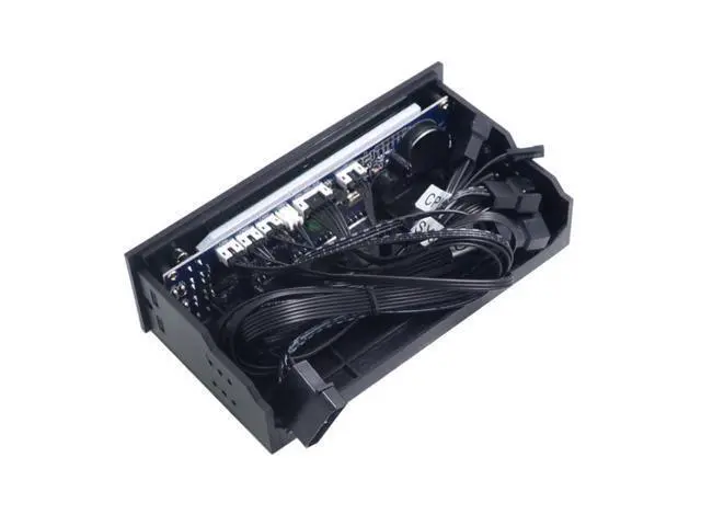 Alt view image 2 of 5 - 5.25 inch 12V PC Computer Fan Controller 3 Fan Speed Controller Temperature Sensor LCD Digital Display Front Panel for PC