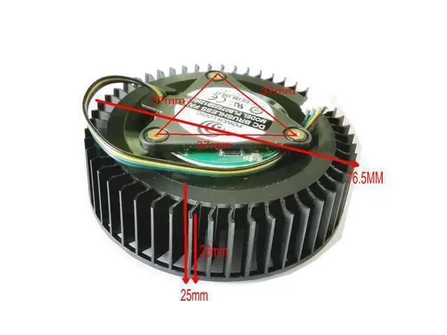 Alt view image 2 of 6 - Graphics card fan FD7525H12D 12V 1.20A 4PIN For ASUS TURBO RTX 2060 2070 2080 2060S 2070S 2080TI 75*25mm PLB07525B12HH