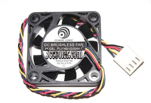 Main image of Power Logic 40*10mm PLA04010S05HH-1 5V 0.27A 4 wires 4 pins 4CM case fan gateway router cooler