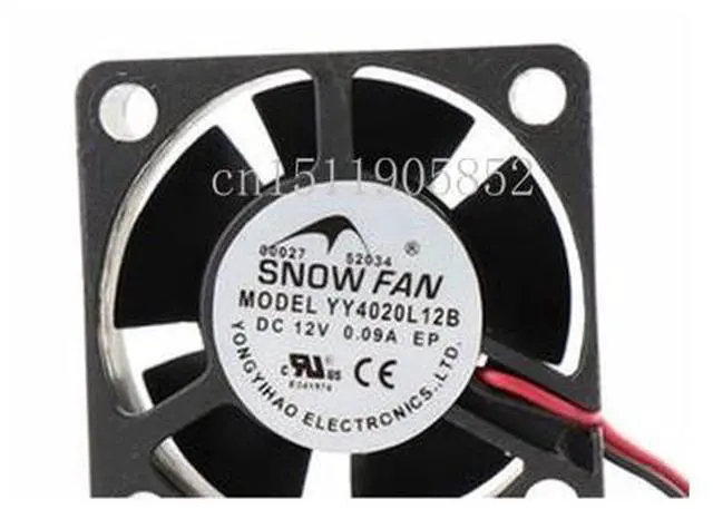 Main image of For SNOW FAN YY4020L12B DC 12V 0.09A 40x40x20mm 2-Wire Server Square Fan