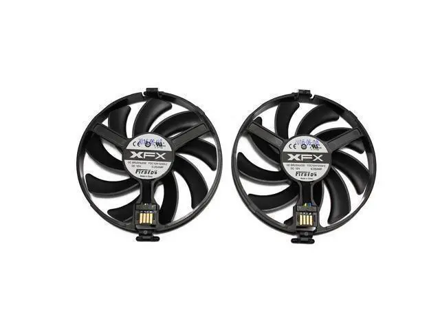 Alt view image 4 of 4 - For XFX AMD Radeon R7 370 RX 470 480 570 580 RX460 RX 460 fan 95mm FDC10H12S9-C Black