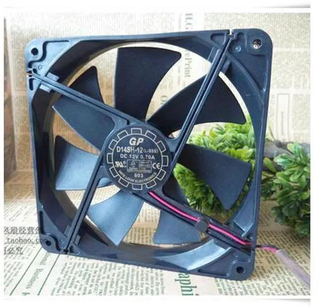 Main image of For Yuet Loon 14CM ultra-quiet fan 2-wire D14SH-12 0.7A 14025 chassis power supply cooling fan