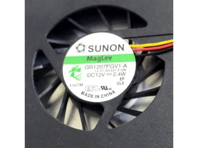 Alt view image 4 of 6 - GB1207PGV1-A, 13.V1.B4337.F.GN DC 12V 2.4W Server Laptop Fan