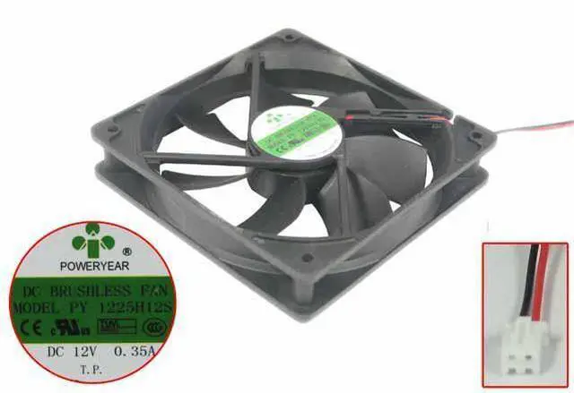 Main image of Power PY-1225H12S DC 12V 0.35A 120x120x25mm 2-Wire Server Cooling Fan