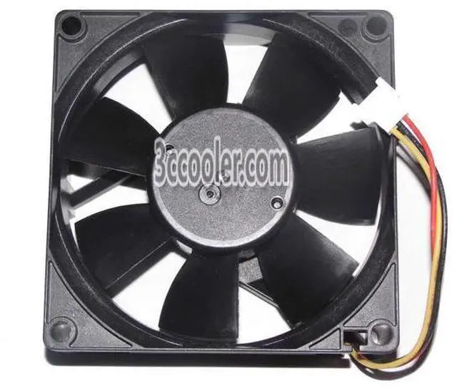 Alt view image 2 of 2 - Original Melco 8CM 80*25mm MMF-08D24ES RM1 CA1321-H01 24V 0.16A 3 Wires 3 Pins Inverter Fan for YASKAWA PLC ABB