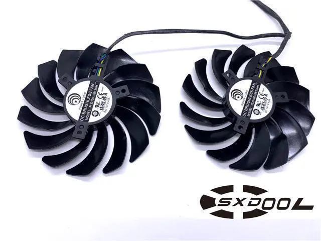 Alt view image 2 of 4 - For MSI GeForce RTX 2070 GAMING Z 8G graphics card fan PLD10010B12HH 2-in-1 fan