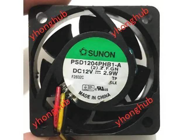 Alt view image 3 of 4 - SUNON PSD1204PHB1-A (2).Z.F.GN DC 12V 2.9W 40x40x15mm 3-wire Server Cooling Fan