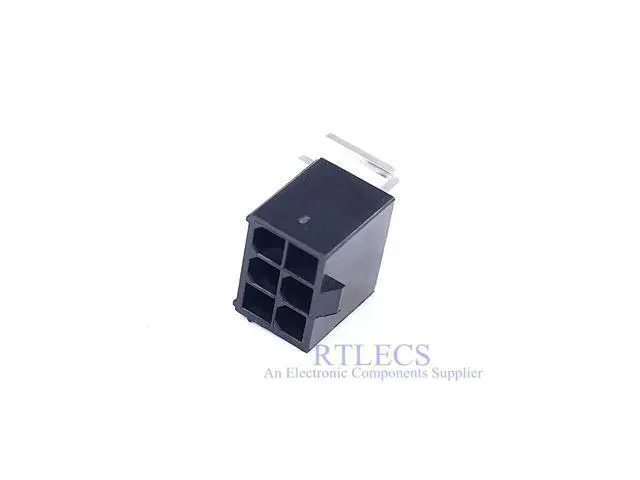Alt view image 5 of 6 - 5 pcs 4.2 mm 6 Pin Header Male Pin Graphics card GPU PCI-E PCIe Power connector Right Angle Through Hole 2 Square 4 Tapered