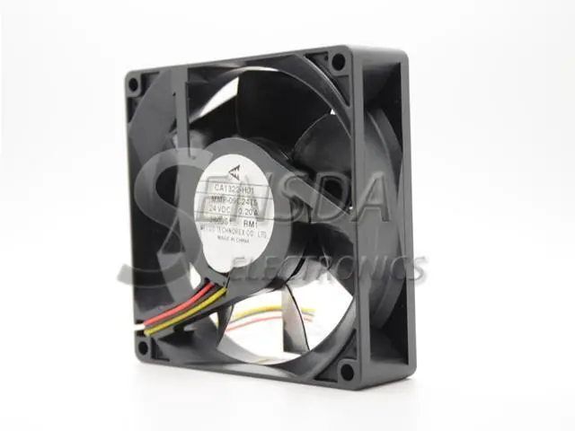 Alt view image 3 of 6 - 9CM case cooler Melco MMF-09C24TS YM4 9025 DC 24V 0.2A ABB PLC Fan Server Cooling Fan