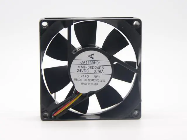 Alt view image 2 of 5 - melco MMF-08D24ES RP1 for Mitsubishi A740 inverter fan CA1639H01 8025 80mm 8cm 24V 0.16A cooling fan cooler
