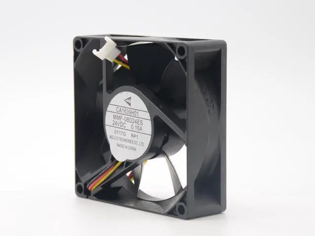 Alt view image 4 of 5 - melco MMF-08D24ES RP1 for Mitsubishi A740 inverter fan CA1639H01 8025 80mm 8cm 24V 0.16A cooling fan cooler