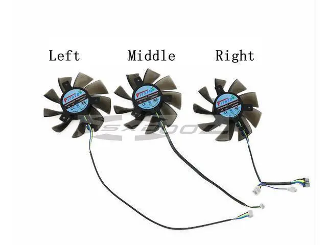 Alt view image 3 of 6 - 75MM FD8015H12S 12V 0.32A RadeonVII Cooler Fan Amd Xfx Radeon VII Graphics Video Card Cooling Fan
