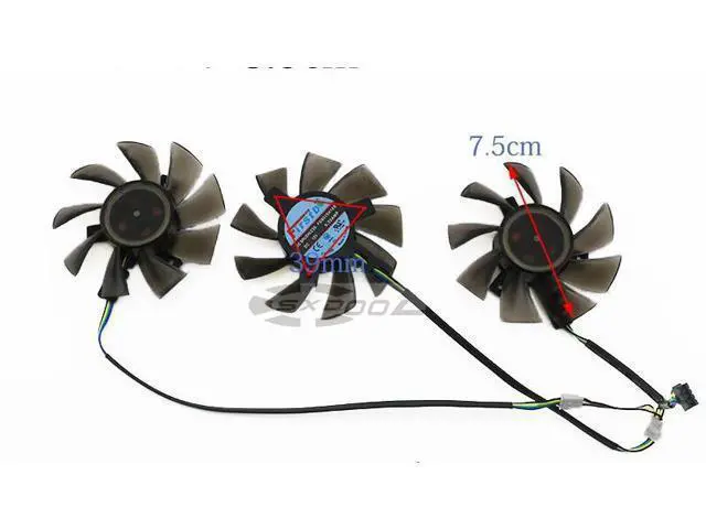 Alt view image 5 of 6 - 75MM FD8015H12S 12V 0.32A RadeonVII Cooler Fan Amd Xfx Radeon VII Graphics Video Card Cooling Fan