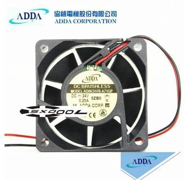 Alt view image 2 of 3 - ADDA AD0624VB-A71GP 60mm 6025 24V 0.25A DC cooling fan inverter fan 2-wire