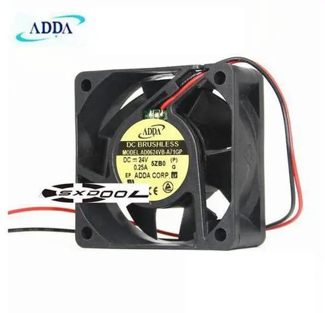 Main image of ADDA AD0624VB-A71GP 60mm 6025 24V 0.25A DC cooling fan inverter fan 2-wire