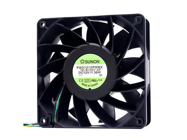 Alt view image 4 of 4 - 6000RPM 120mm High Speed PWM Cooling Fan,for Sunon PSD1212PMBX 120X120X38mm 12V 36W 4 wire Axial Miner Mining Computer Fans
