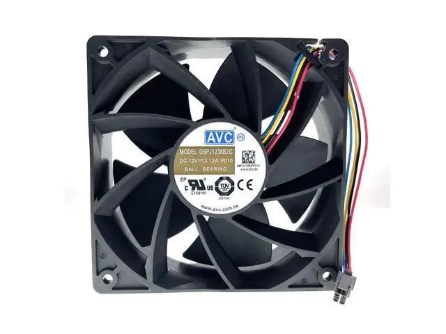 Alt view image 5 of 5 - Miner Mining Cooling Fan 7000RPM High Speed 120mm 12cm 12038 1238 12V Dual Ball Bearing 120X120X38mm DBPJ1238B2G GPU Miner