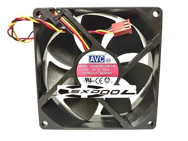 Alt view image 3 of 4 - 92mm Case Fan AVC 9225 DS09225R12MC238 12V 0.3A 3 Wires Cooling