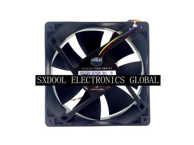 Alt view image 4 of 4 - New A12025-18RB-4BP-F1 DC12V 0.32A 12CM 4-wire PWM fan DF1202512RFHN cooler master