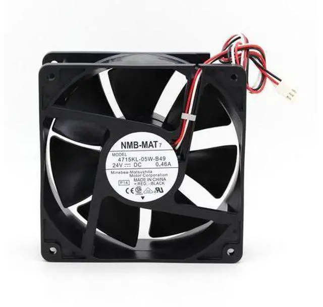Main image of NEW NMB-MAT 4715KL-05W-B49 12038 12cm 120mm DC 24V 0.46A 3 wire server axial cooling fan blowers 120*38MM