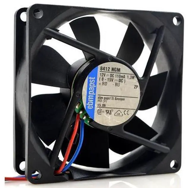 Alt view image 2 of 4 - 8412 NGM 8CM DC12V 0.11A 8025 815V 1.3W high end quiet cooling fan 80*25MM 2WIRE