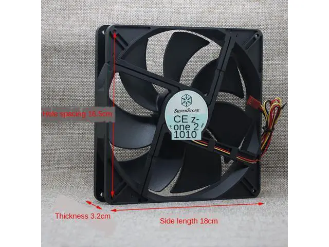 Alt view image 3 of 4 - 180mm Pc Case Cooling Fan 18cm RL4Z S1803212L-3M 12V 0.15A 18CM Wire Cooler