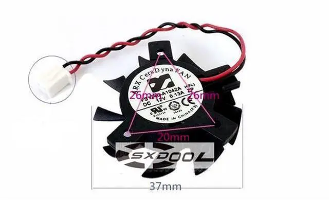 Main image of NEW ARX FS1240-A1042A 4FL 12V 0.13A 2 Wires 2 pins frameless vga fan graphics card cooler