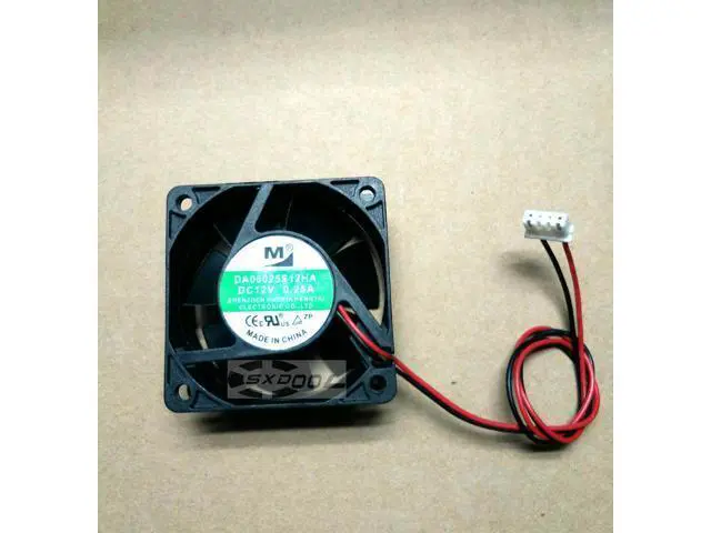 Alt view image 2 of 4 - YIMENG / M DA06025S12HA DC12V 0.13A 6 cm 6025 2-wire silent 60MM X 25MM cooling fan
