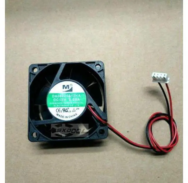 Alt view image 3 of 4 - YIMENG / M DA06025S12HA DC12V 0.13A 6 cm 6025 2-wire silent 60MM X 25MM cooling fan