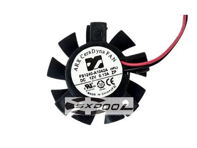 Alt view image 3 of 4 - NEW ARX FS1240-A1042A 4FL 12V 0.13A 2 Wires 2 pins frameless vga fan graphics card cooler