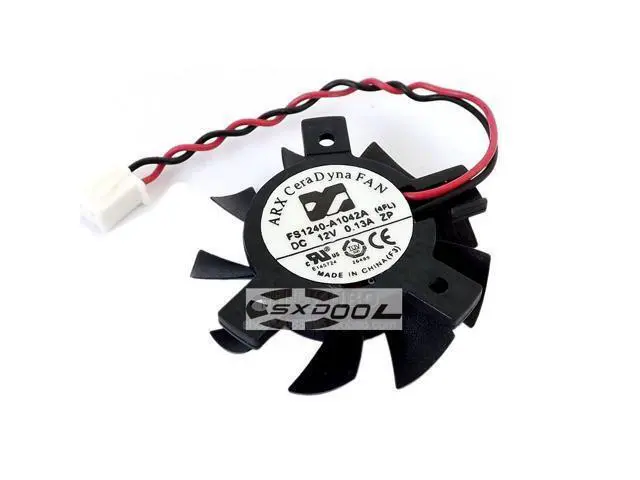 Alt view image 4 of 4 - NEW ARX FS1240-A1042A 4FL 12V 0.13A 2 Wires 2 pins frameless vga fan graphics card cooler