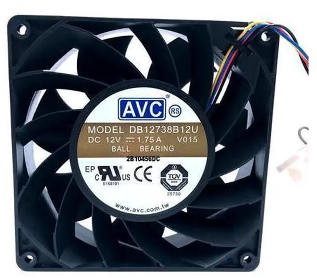 Main image of Original AVC DB12738B12U 12738 127*127*38mm DC 12V 1.75A high air volume server miner cooling fan