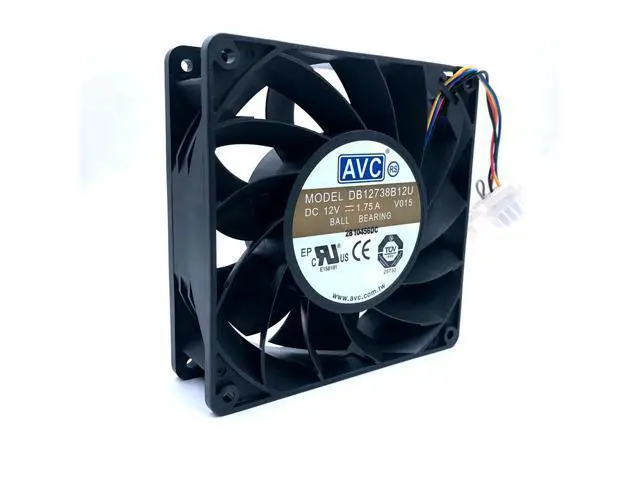 Alt view image 3 of 5 - Original AVC DB12738B12U 12738 127*127*38mm DC 12V 1.75A high air volume server miner cooling fan