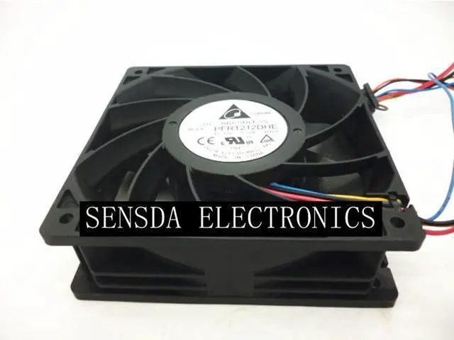 Alt view image 2 of 3 - Delta PFR1212DHE 12V 12038 5.2A 7400RPM 254CFM 68.5DBA super car booster violence 120*120*38mm cooling fan 4-Pin