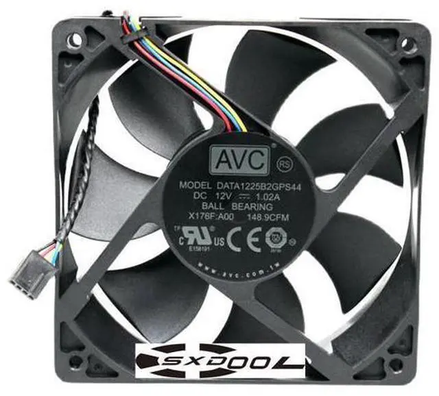 Main image of New original AVC DATA1225B2GPS44 12V 1.02A 12CM 12025 4-wire inverter equipment fan X176F