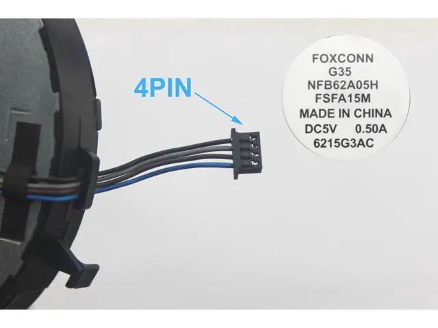Alt view image 3 of 3 - 4 PIN New Laptop CPU Cooling Fan for HP Omen 15-ax 15-ax000 15-ax100 15-ax200 - OEM