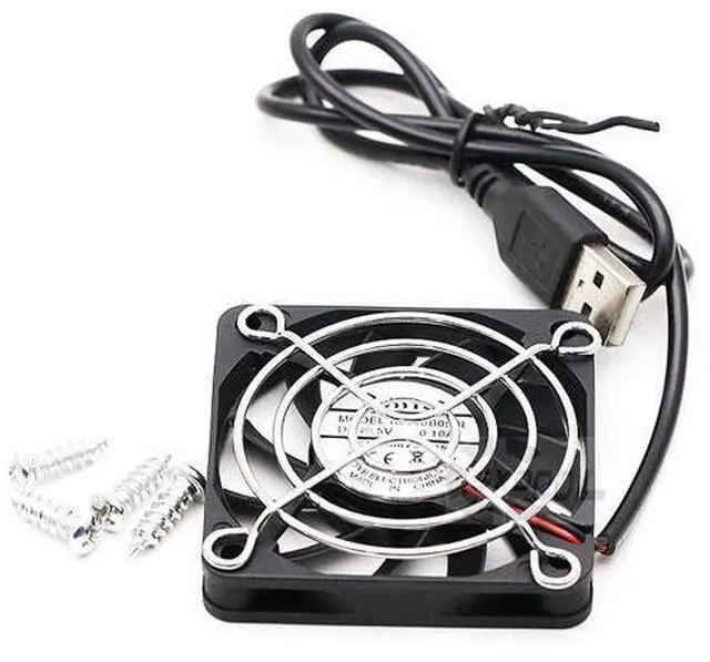 Main image of 5V ultra-quiet 6CM ultra-thin USB interface, router, power cat, light cat, cooling fan 6010 0.10A 16CFM double ball Backpacking, camping tents to ventilate heat, carry a lightweight fan with you