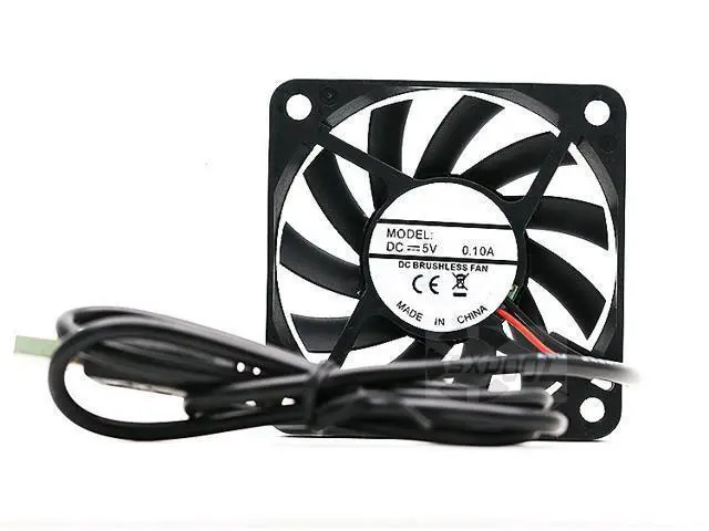 Alt view image 3 of 5 - 5V ultra-quiet 6CM ultra-thin USB interface, router, power cat, light cat, cooling fan 6010 0.10A 16CFM double ball Backpacking, camping tents to ventilate heat, carry a lightweight fan with you